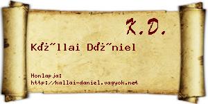Kállai Dániel névjegykártya